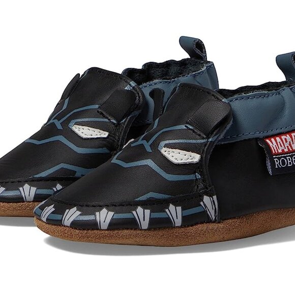 NEW IN BOX Robeez Marvel Black Panther Soft Soles Baby Shoes 0-6 Months - Picture 3 of 5